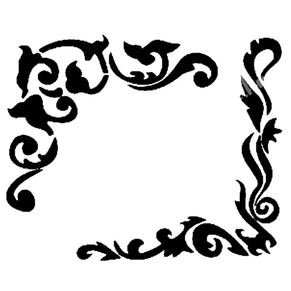 Stencil 26., sarokminta, 21x21 cm
