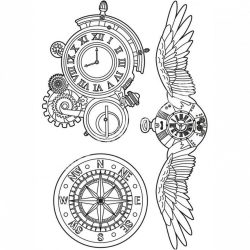   Lágy PVC öntőforma, Sir Vagabond clocks fogaskerék fantázia, A5