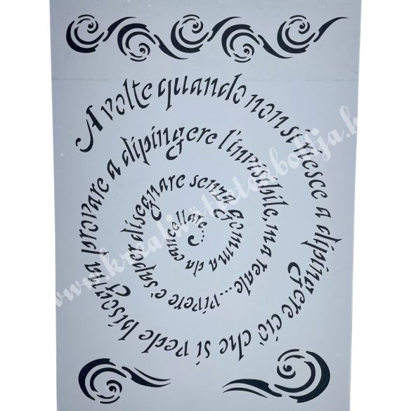 Stencil 185., szöveg, 21x29,7 cm