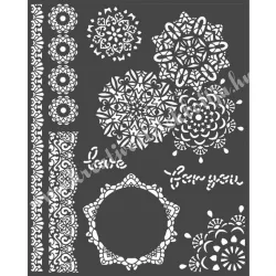 Stencil 259., Love for you, 20x25 cm