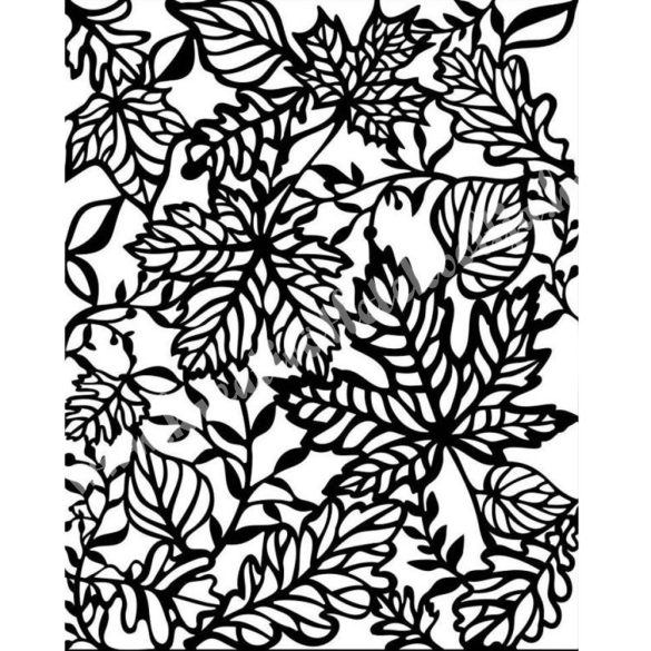 Stencil 322., Varázserdő levelek, 20x25 cm