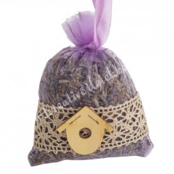   Levendulazsák szárított levendulával, íves házikó, 7x8 cm