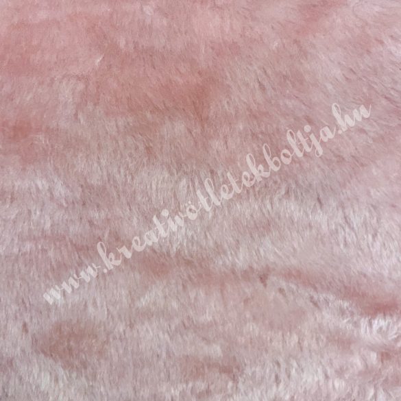 Rövid szőrű műszőr, púder rózsaszín, 10x150 cm