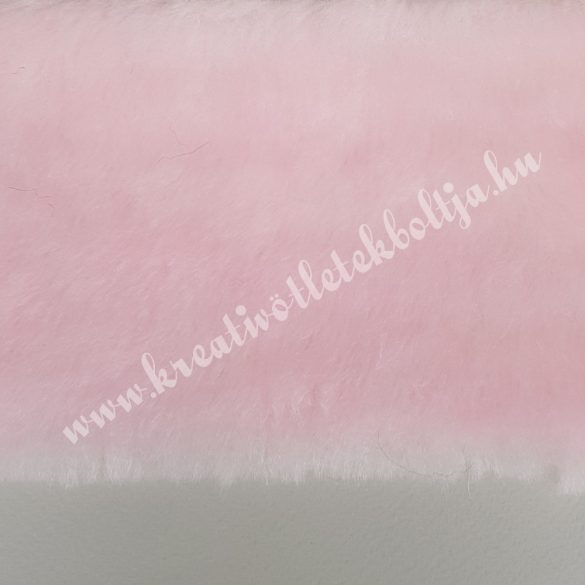 Rövid szőrű műszőr, halvány rózsaszín, 10x150 cm