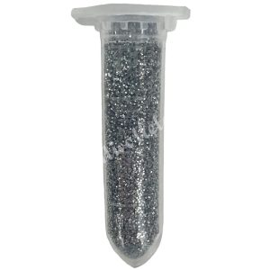 Mini csillámpor, ezüst, kb. 2 ml