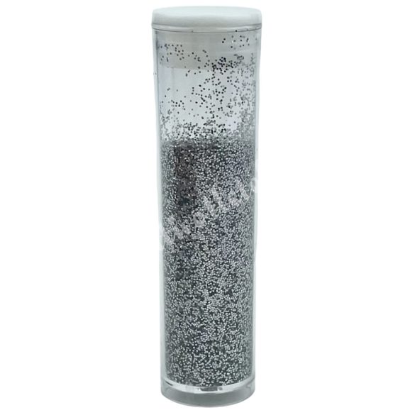 Mini csillámpor, ezüst, kb. 8 ml