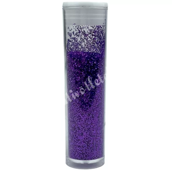 Mini csillámpor, lila, kb. 8 ml