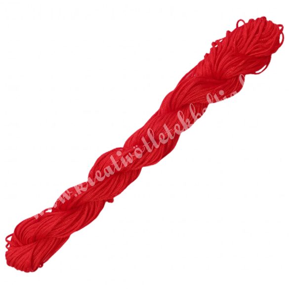 Nylon zsinór, 1 mm, piros, 24 m/tekercs