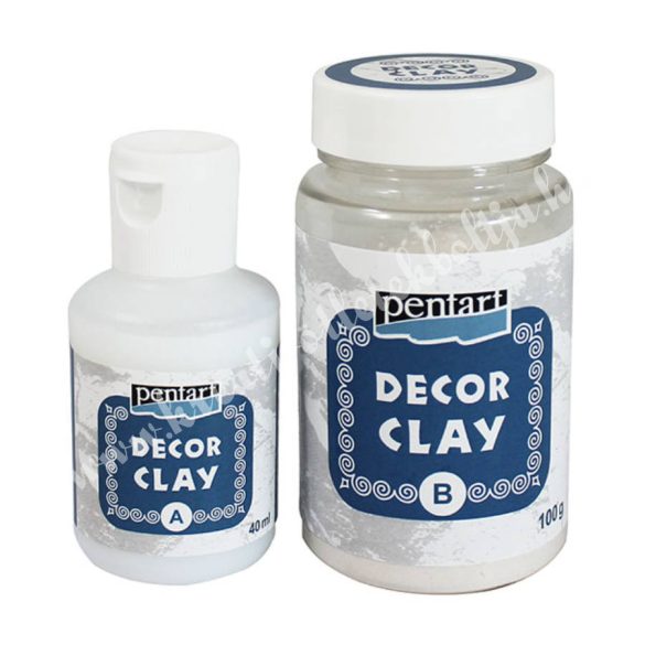 Pentart decor clay szett, 100 g + 40 ml