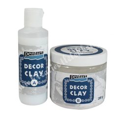 Pentart decor clay szett, 200 g + 80 ml