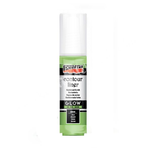 Pentart kontúrozó festék, sötétben világító, 20 ml