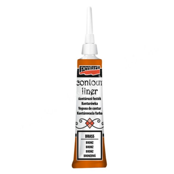 Pentart kontúrozó festék, metál, 20 ml
