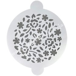 Stencil 188., virág, 26x26 cm