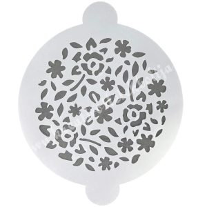 Stencil 188., virág, 26x26 cm