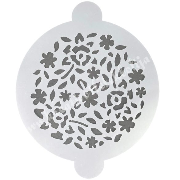 Stencil 188., virág, 26x26 cm