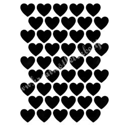 Stencil 141., szív, 14,5x19,5 cm