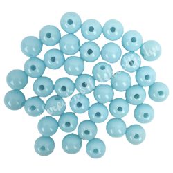 Műanyag gyöngy, világoskék, 8 mm, 10 g/csomag