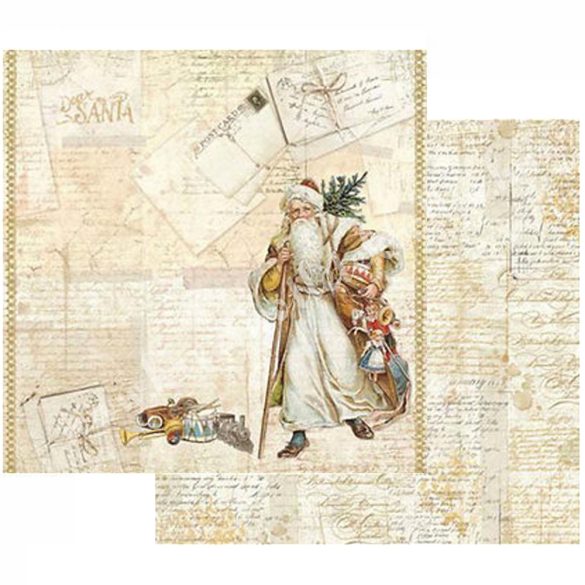 Scrapbook papír, Mikulás, 30,5x30 cm