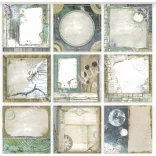 Scrapbook papír, Állatok keretben, 30,5x30,5 cm