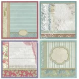 Scrapbook papír, Rózsavariációk 4 keretes, 30,5x30,5 cm