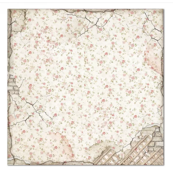 Scrapbook papír, Kerítés kismadárral, 30,5x30,5 cm