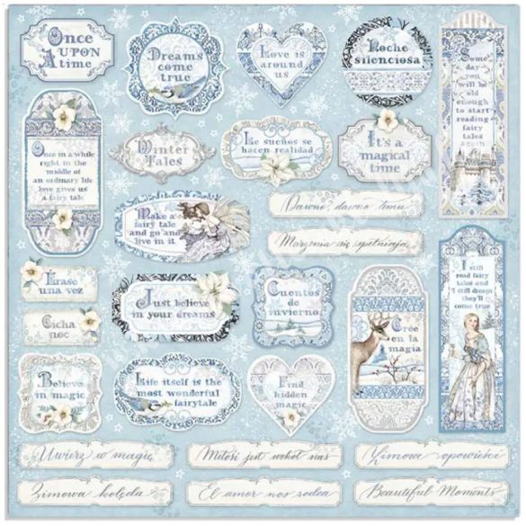 Scrapbook papír, tél, 31,5x30 cm