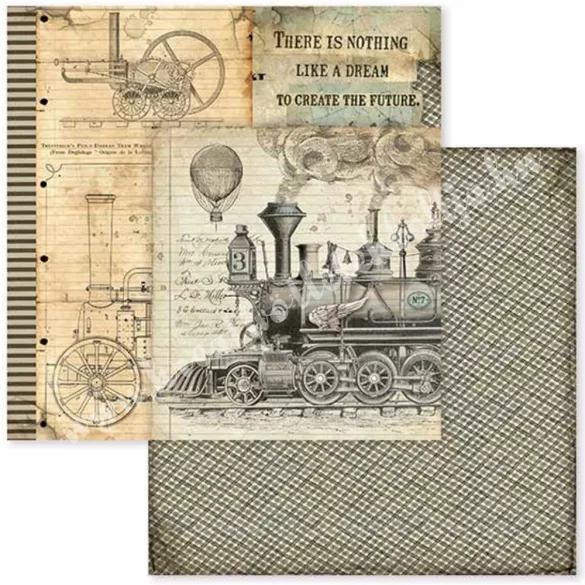 Scrapbook tömb, Fantasztikus utazás, 30,5x30,5 cm, 10 db/csomag
