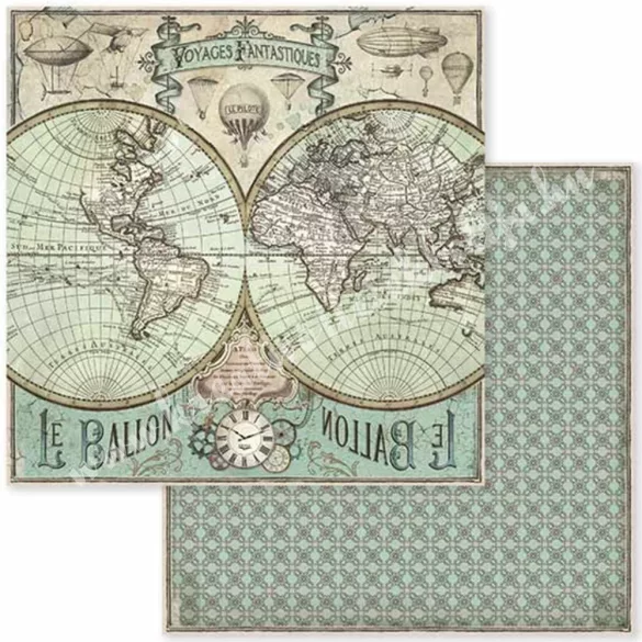 Scrapbook tömb, Fantasztikus utazás, 30,5x30,5 cm, 10 db/csomag