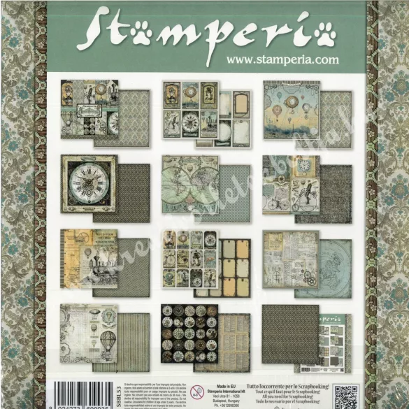 Scrapbook tömb, Fantasztikus utazás, 30,5x30,5 cm, 10 db/csomag