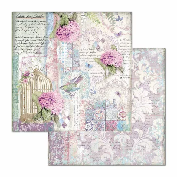 Scrapbook tömb, Hortenzia, 30,5x30,5 cm, 10 db/csomag