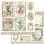 Scrapbook tömb, Hercegnő, 30,5x30,5 cm, 10 db/csomag