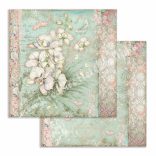 Scrapbook tömb, Orchideák és macskák, 30,5x30,5 cm, 10 db/csomag