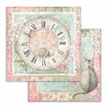 Scrapbook tömb, Orchideák és macskák, 30,5x30,5 cm, 10 db/csomag