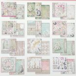 Scrapbook tömb, Orchideák és macskák, 30,5x30,5 cm, 10 db/csomag