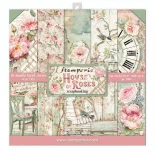 Scrapbook tömb, Rózsák háza, 20,3x20,3 cm, 10 db/csomag
