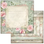 Scrapbook tömb, Rózsák háza, 20,3x20,3 cm, 10 db/csomag
