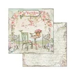 Scrapbook tömb, Rózsák háza, 20,3x20,3 cm, 10 db/csomag