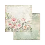 Scrapbook tömb, Rózsák háza, 20,3x20,3 cm, 10 db/csomag
