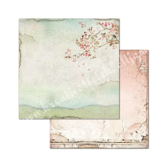 Scrapbook tömb, Rózsák háza, 20,3x20,3 cm, 10 db/csomag