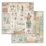 Scrapbook tömb, antikvitás, 20,3x20,3 cm, 10 db/csomag