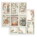 Scrapbook tömb, antikvitás, 20,3x20,3 cm, 10 db/csomag