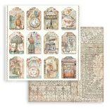 Scrapbook tömb, antikvitás, 20,3x20,3 cm, 10 db/csomag