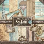 Scrapbook tömb, Tenger, 20,3x20,3 cm, 10 db/csomag