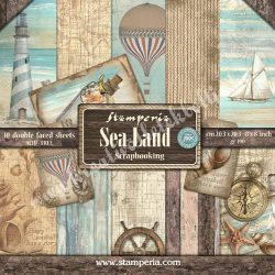 Scrapbook tömb, Tenger, 20,3x20,3 cm, 10 db/csomag