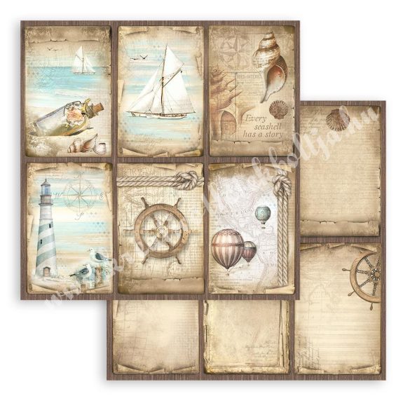 Scrapbook tömb, Tenger, 20,3x20,3 cm, 10 db/csomag