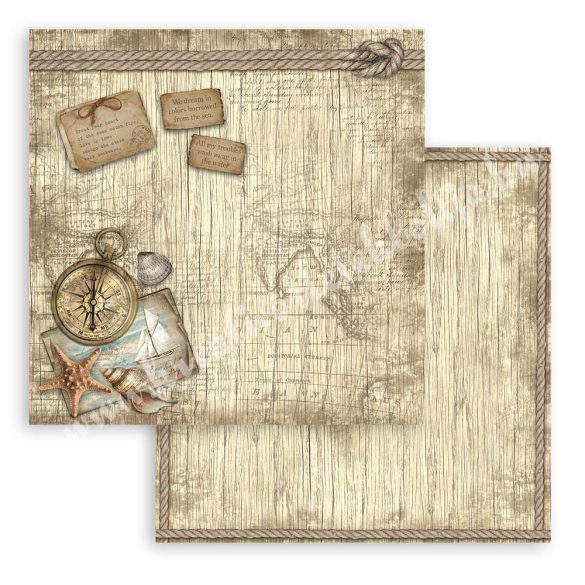 Scrapbook tömb, Tenger, 20,3x20,3 cm, 10 db/csomag