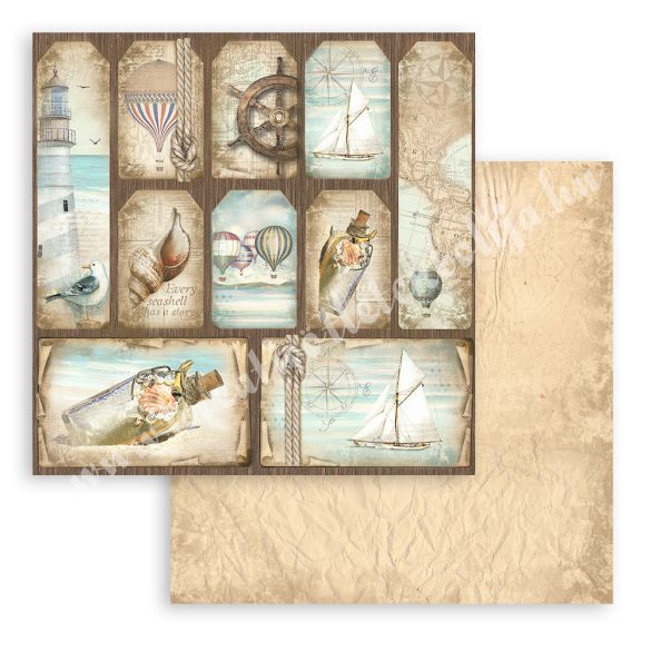 Scrapbook tömb, Tenger, 20,3x20,3 cm, 10 db/csomag