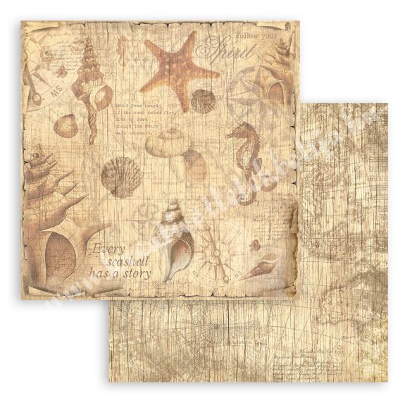 Scrapbook tömb, Tenger, 20,3x20,3 cm, 10 db/csomag