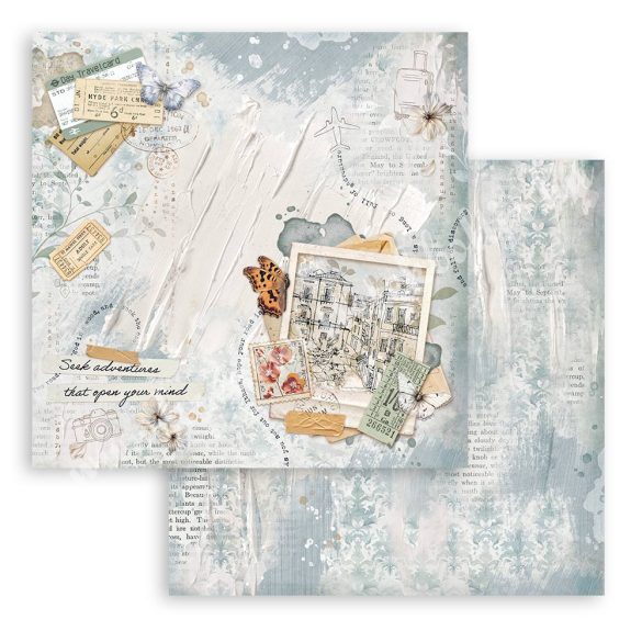 Scrapbook tömb, titkos napló, 20,3x20,3 cm, 10 db/csomag