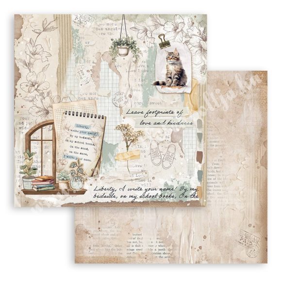 Scrapbook tömb, titkos napló, 20,3x20,3 cm, 10 db/csomag